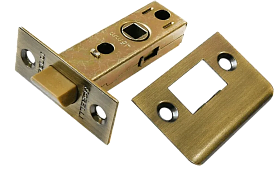 Межкомнатная защелка бесшумная Morelli LP6-45 AB Античная бронза (пластиковый язычок)